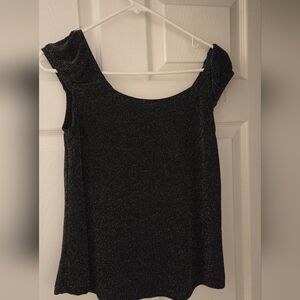 Marina Luna Black Glitter Top